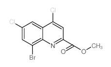8-溴-4,6-二氯喹啉-2-羧酸甲酯结构式