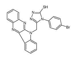 4-(4-bromophenyl)-3-(indolo[3,2-b]quinoxalin-6-ylmethyl)-1H-1,2,4-triazole-5-thione Structure