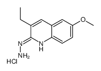 3-Ethyl-2-hydrazino-6-methoxyquinoline hydrochloride Structure