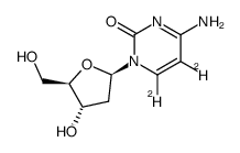 2'-脱氧胞苷-5,6-d2结构式