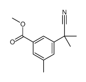 3-(1-氰基-1-甲基乙基)-5-甲基苯甲酸甲酯结构式