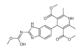 dimethyl 4-[2-(methoxycarbonylamino)-3H-benzimidazol-5-yl]-2,6-dimethyl-1,4-dihydropyridine-3,5-dicarboxylate结构式