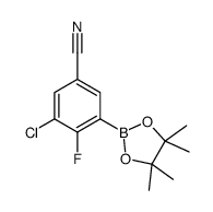 3-Chloro-4-fluoro-5-(4,4,5,5-tetramethyl-1,3,2-dioxaborolan-2-yl)benzonitrile structure