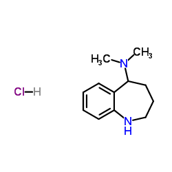 N,N-dimethyl-2,3,4,5-tetrahydro-1H-benzo[b]azepin-5-amine hydrochloride结构式