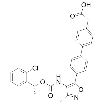 4'-[4-[[[(1R)-1-(2-氯苯基)乙氧基]羰基]氨基]-3-甲基-5-异恶唑基]-联苯-4-乙酸结构式
