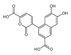 5-(3-carboxy-6,7-dihydroxynaphthalen-1-yl)-6-oxopyran-2-carboxylic acid结构式
