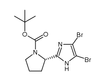 tert-butyl 2-(4,5-dibromo-1H-imidazol-2-yl)pyrrolidine-1-carboxylate Structure