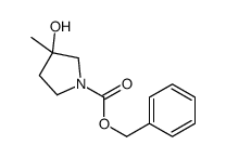 3-羟基-3-甲基吡咯烷-1-羧酸苄酯结构式