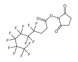 N-琥珀酰亚胺基 4,4,5,5,6,6,7,7,8,8,9,9,9-十三氟壬酸酯结构式