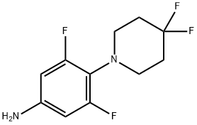 4-(4,4-二氟哌啶-1-基)-3,5-二氟苯胺结构式