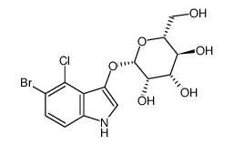 5-溴-4-氯-3-吲哚基-Β-D-吡喃甘露糖苷结构式