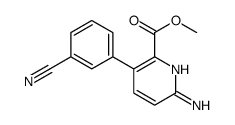 6-氨基-3-(3-氰基苯基)吡啶-2-羧酸甲酯结构式