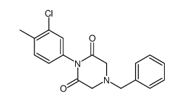 4-benzyl-1-(3-chloro-4-methylphenyl)piperazine-2,6-dione Structure