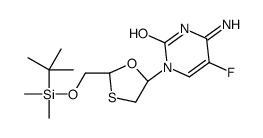 4-Amino-1-((2R,5S)-2-((tert-butyldimethylsilyloxy)methyl)-1,3-oxathiolan-5-yl)-5-fluoropyrimidin-2(1H)-one结构式