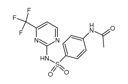 4-trifluoromethyl-2-N-(4-N'-acetylaminophenylsulfo)aminopyrimidine结构式