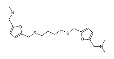1-[5-[4-[[5-[(dimethylamino)methyl]furan-2-yl]methylsulfanyl]butylsulfanylmethyl]furan-2-yl]-N,N-dimethylmethanamine结构式