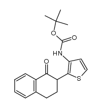 tert-butyl (2-(1-oxo-1,2,3,4-tetrahydronaphthalen-2-yl)thiophen-3-yl)carbamate Structure