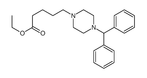 ethyl 5-(4-benzhydrylpiperazin-1-yl)pentanoate结构式