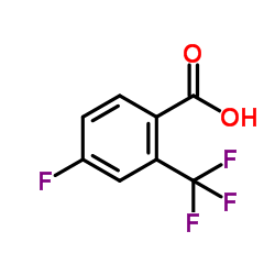 4-氟-2-(三氟甲基)苯甲酸结构式