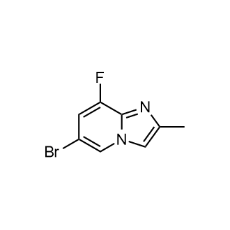 6-溴-8-氟-2-甲基咪唑并[1,2-a]吡啶结构式