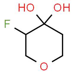 3-fluorooxane-4,4-diol Structure