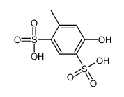 4-hydroxy-6-methylbenzene-1,3-disulfonic acid结构式