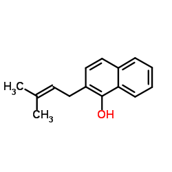 2-(3-Methyl-2-buten-1-yl)-1-naphthol structure