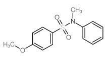 4-甲氧基-N-甲基-N-苯苯磺酰胺结构式