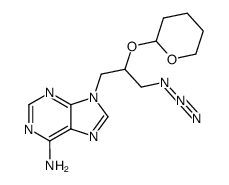 9-(3-azido-2-(tetrahydropyran-2-yloxy)propyl)adenine结构式