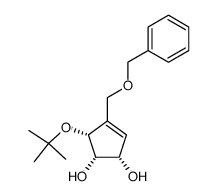 (1S,4R,5S)-3-<(benzyloxy)methyl>-4-tert-butyloxy-5-hydroxy-2-cyclopenten-1-ol结构式