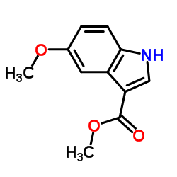 5-甲氧基-1H-吲哚-3-甲酸甲酯结构式