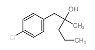 1-(4-chlorophenyl)-2-methyl-pentan-2-ol结构式