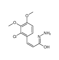 3-(2-氯-3,4-二甲氧基苯基)-2-丙肼结构式