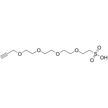 Propargyl-PEG4-sulfonic acid结构式
