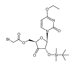 ((2R,4S,5R)-4-((tert-butyldimethylsilyl)oxy)-5-(4-ethoxy-2-oxopyrimidin-1(2H)-yl)-3-oxotetrahydrofuran-2-yl)methyl 2-bromoacetate结构式
