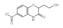2-(2-HYDROXYETHYL)-6-NITRO-2H-1,4-BENZOXAZIN-3(4H)-ONE结构式
