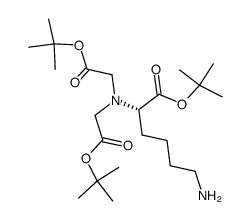 N-(5-氨基-1-羧基戊基)亚氨基二乙酸三叔丁基酯结构式