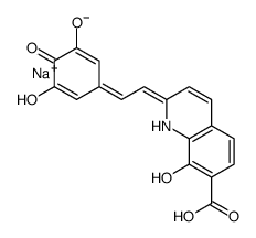 (E)-8-羟基-2-[2-(3,4,5-三羟基苯基)乙烯基]-7-喹啉甲酸钠结构式