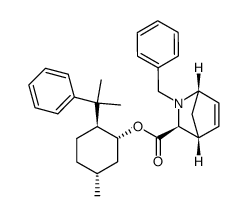 (-)-(1R)-8-phenylmenthyl (1S,3-exo)-2-benzyl-2-azabicyclo[2.2.1]hept-5-ene-3-carboxylate Structure