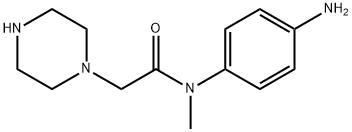 N-(4-氨基苯基)-N-甲基-2-(哌嗪-1-基)乙酰胺结构式