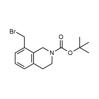 8-(溴甲基)-3,4-二氢-1H-异喹啉-2-甲酸叔丁酯结构式