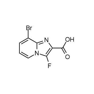8-溴-3-氟咪唑并[1,2-a]吡啶-2-羧酸结构式