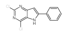 2,4-二氯-6-苯基-5H-吡咯并[3,2-d]嘧啶结构式