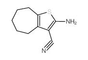 2-amino-5,6,7,8-tetrahydro-4H-cyclohepta[b]thiophene-3-carbonitrile Structure
