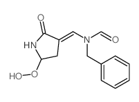 Formamide,N-[(5-hydroperoxy-2-oxo-3-pyrrolidinylidene)methyl]-N-(phenylmethyl)- Structure