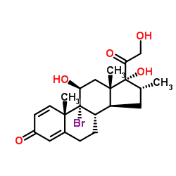 9α-溴-16α-甲基泼尼松龙结构式