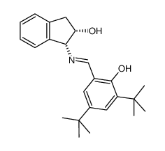 (1R,2S)-1-[(3,5-二叔丁基-2-羟基亚苄基)氨基]-2-茚醇结构式