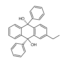 (+/-)-2-Ethyl-9,10-diphenyl-9,10-dihydro-anthracen-trans-9,10-diol结构式