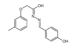 2-(3-methylphenoxy)-N'-[(4-oxocyclohexa-2,5-dien-1-ylidene)methyl]acetohydrazide Structure