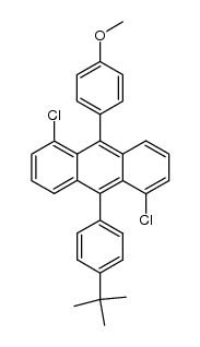 9-(4-(tert-butyl)phenyl)-1,5-dichloro-10-(4-methoxyphenyl)anthracene Structure